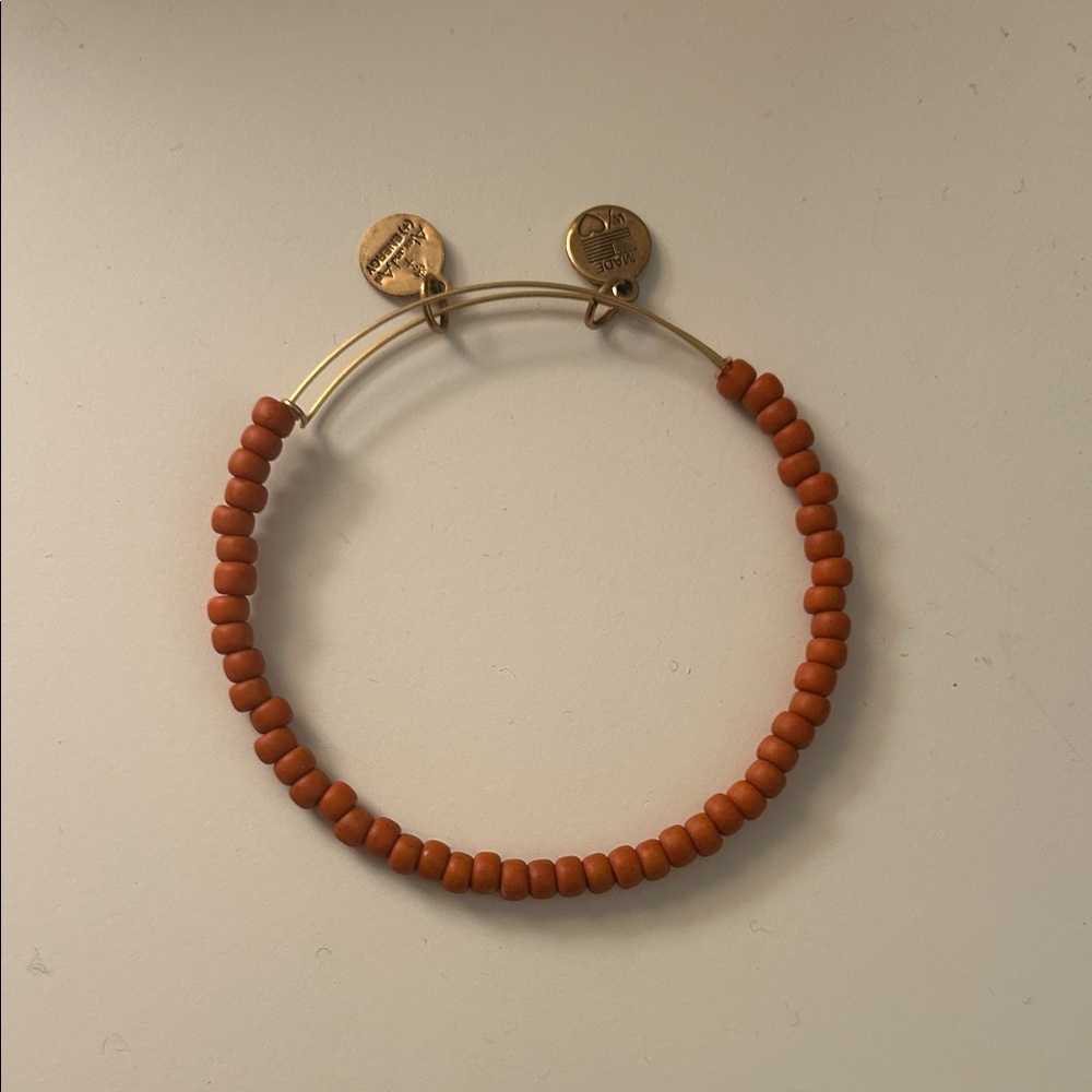 Alex and Ani Rust Orange Beaded Bracelet